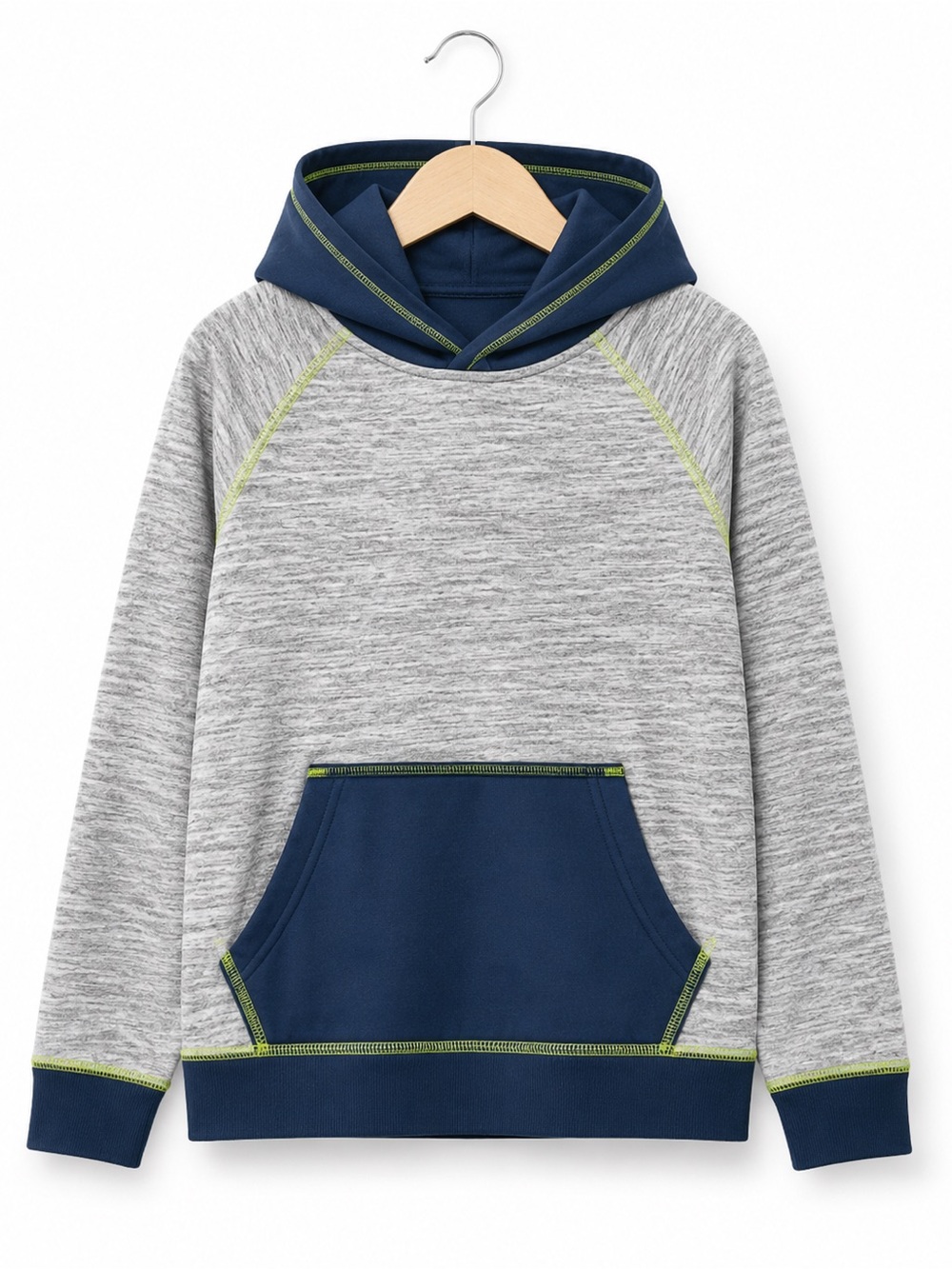 Crazy 8 Boys Hoodie Online First Colorblock Marled‎ Gray Yellow Blue S 5-6